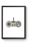 Quadro Arte Controle Snes Poster