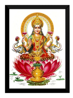 Quadro Decorativo Lakshmi Esposa De Vishnu Hinduísmo Arte