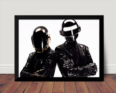 Quadro Musica Daft Punk Foto Poster Com Moldura - comprar online