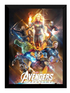 Quadro Marvel Arte Vingadores Ultimato Poster Moldurado