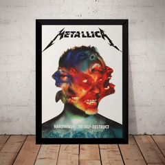 Quadro Metallica Hardwired To Self Destruct 44x32cm Moldura - comprar online