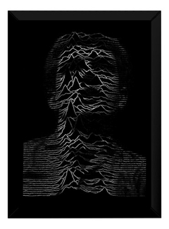 Quadro Joy Division Ian Curtis Arte Desenho Moldura 42x29cm