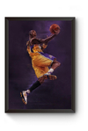 Quadro Arte Nba Lakers Poster Moldurado