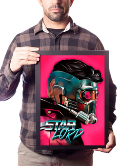 Lindo Quadro Star Lord Guardiões Da Galáxia