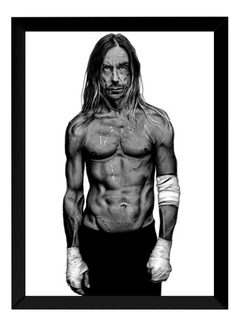 Quadro Iggy Pop Arte Poster Moldurado