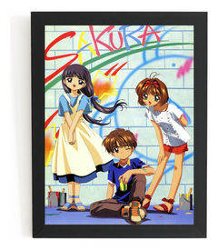 Quadro Sakura Card Captors Anime Geek Poster Com Moldura