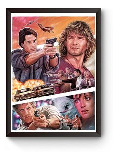 Quadro Filme Caçadores De Emoção Poster Moldurado