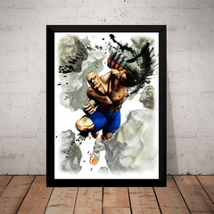 Quadro Sagat Street Fighter Gamer Arte Muay Thai - comprar online