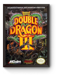 Quadro Capa Double Dragon 3 Nintendinho Poster Moldurado