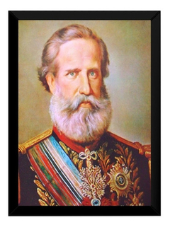 Lindo Quadro Decorativo Pintura Don Pedro Ii 42x29cm