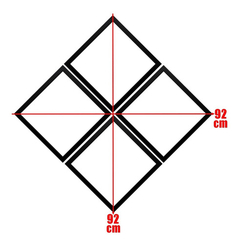 Imagem do Conjunto 4 Quadros Arvores Arte Forma Diamante