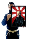 Quadro Arte Jigoro Kano Mestre Judo Jiu Jitsu Decoração Dojo