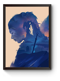 Quadro Game Hellblade Poster Moldurado