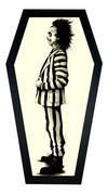 Quadro Caixão Arte Beetlejuice Moldura Exclusiva