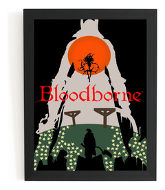 Quadro Game Bloodborne Arte Simplista Poster Moldurado