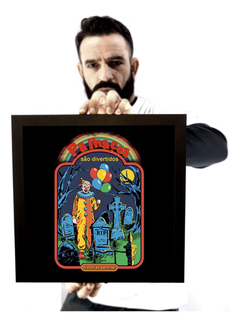 Quadro Arte Retro Palhaços São Divertidos Terror Decoração