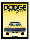 Quadro Carro Dodge Charger 1970 Arte Poster Com Moldura