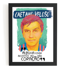 Quadro Musica Caetano Veloso Mpb Arte Poster Moldurado