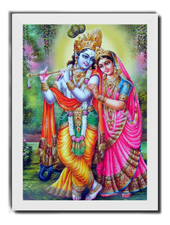 Quadro Arte Krishna Aquele Que Tudo Atrai Hindu Mantra Yoga