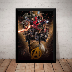 Poster Quadro Arte Vingadores Guerra Infinita Hq - comprar online