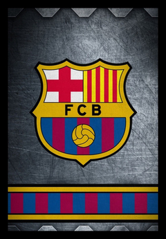 Quadro Futbol Club Barcelona Arte Moldura 42x29cm