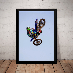 Quadro Freestyle Motocross Foto Poster Com Moldura - comprar online