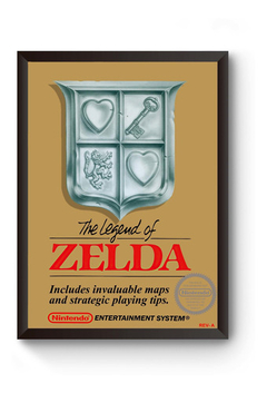 Quadro Capa Zelda Nintendinho Poster Moldurado