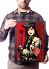 Quadro Arte Shepard Fairey Paz Poster Moldurado