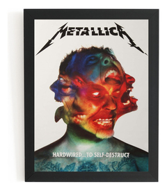 Quadro Metallica Hardwired To Self Destruct 44x32cm Moldura