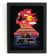 Quadro Game Retro Nintendo 8 Bits Nes Arte Poster Moldurado