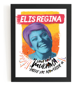 Quadro Musica Elis Regina Mpb Arte Poster Moldurado