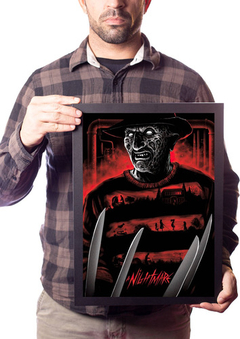 Quadro Decorativo Filme Freddy Krueger Terror A Nightmare