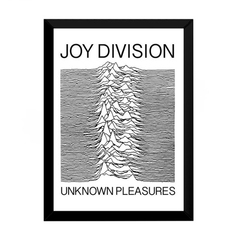 Quadro Joy Division Arte Unknown Pleasures Poster Moldurado