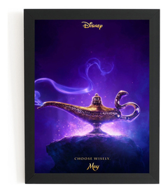 Lindo Quadro Decorativo Cartaz Aladdin 2019 42x29cm