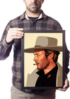 Lindo Quadro Retrato Clint Eastwood