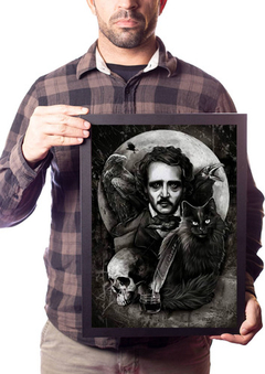 Quadro Arte Cult Edgar Allan Poe Terror Literatura