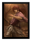 Quadro Samurai X Kenshin Arte Anime Poster Moldurado