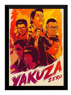 Quadro Yakuza 0 Zero Game Arte Poster Moldurado