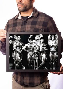 Quadro Fisiculturistas Mr. Olympia Old School Decoração