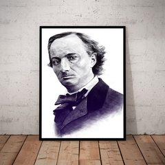 Quadro Decorativo Escritor Charles Baudelaire Poeta - comprar online