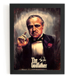 Quadro The Godfather O Poderoso Chefão Arte Poster Moldurado