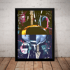 Quadro Daft Punk Musica Arte Poster Com Moldura