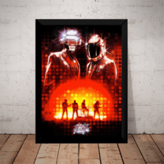 Quadro Musica Daft Punk Get Lucky Arte Poster Com Moldura