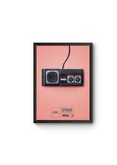 Poster Moldurado Game Retrô Controle Master System Quadro
