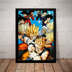 Quadro Arte Dragon Ball Z As Fases De Goku E Gohan