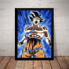 Quadro Goku Instinto Superior transformação Dragon Ball Arte