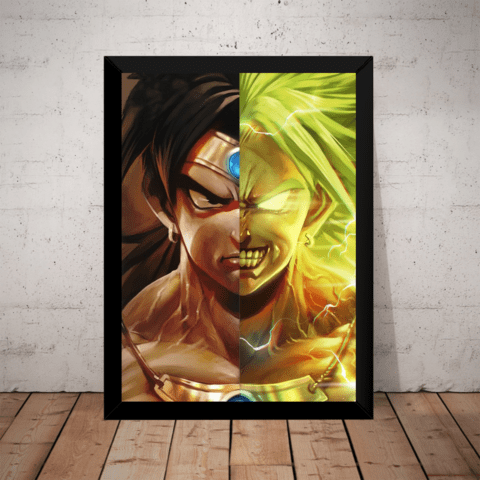 Quadro Arte Dragon Ball Z Vegeta Trunks Adeus Filho