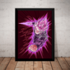 Quadro Dragon Ball Super Goku Black Rosa Arte 42x29cm