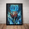 Quadro Dragon Ball Trunks Super Sayajin Blue Arte 42x29cm