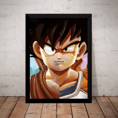 Quadro Art Dragon Ball Z Super Goku Pequeno Split Vegeta